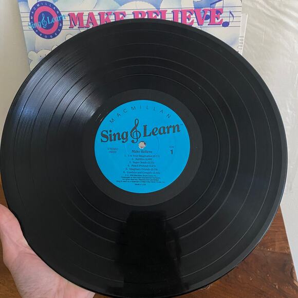 Vintage 1989 Make Believe Sing & Learn Vinyl Record - Picture 5 of 7